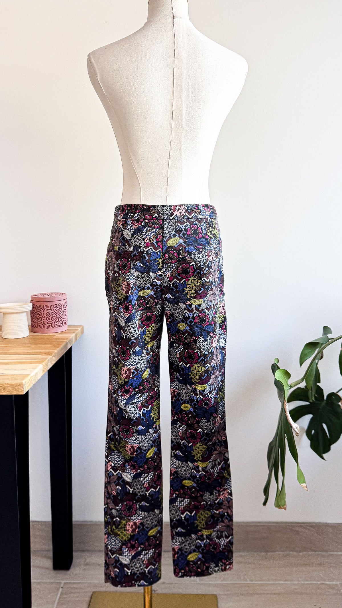 Pantalon skinny imprimé fleuri mosaïque 38 - Kiabi