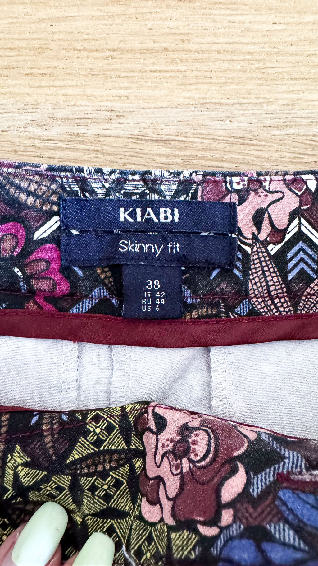 Pantalon skinny imprimé fleuri mosaïque 38 - Kiabi