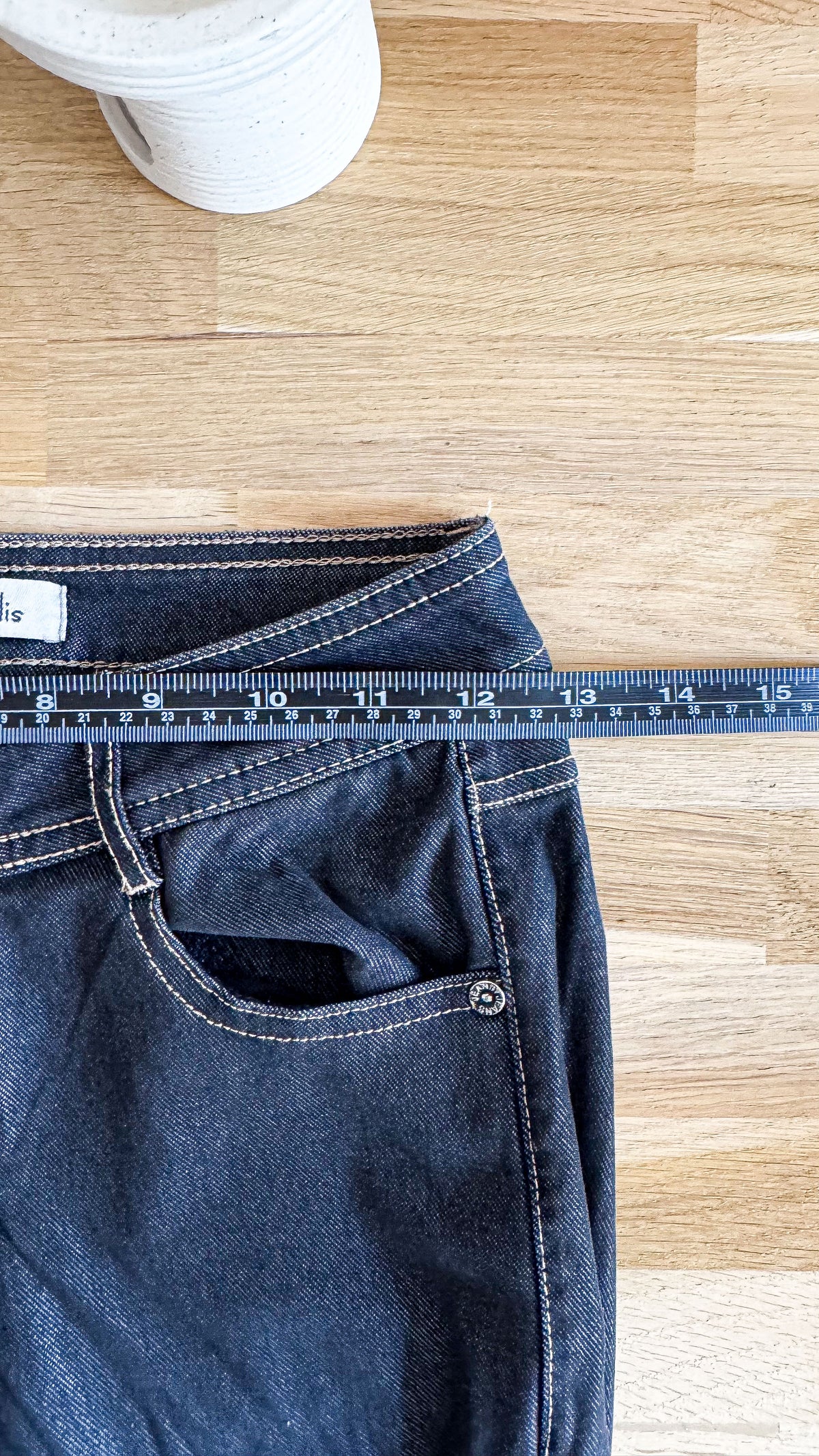 Jegging bleu foncé ciré élastique M - Anna Ellis