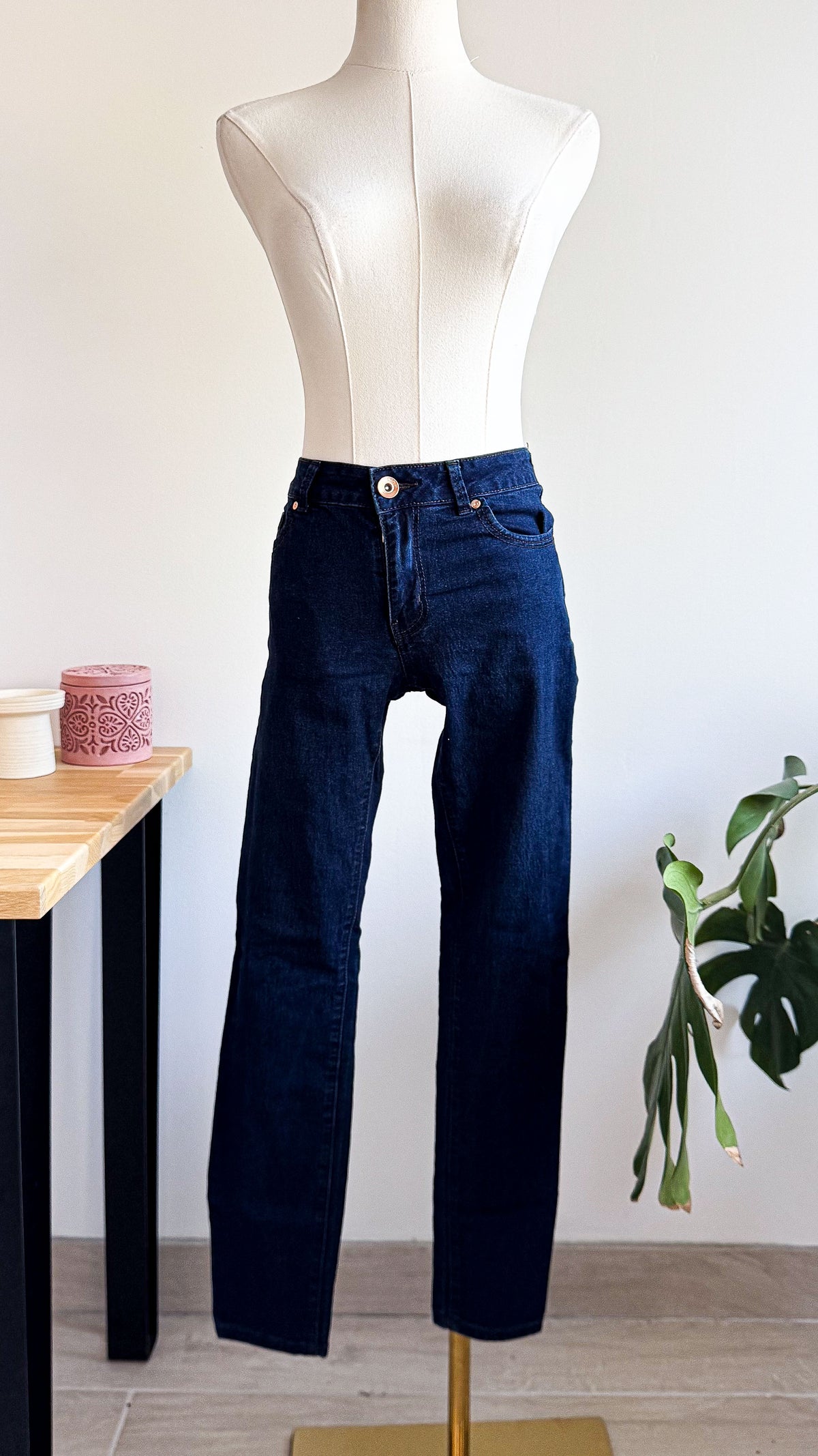 Jean bleu foncé coupe droite 36 - Denim Co