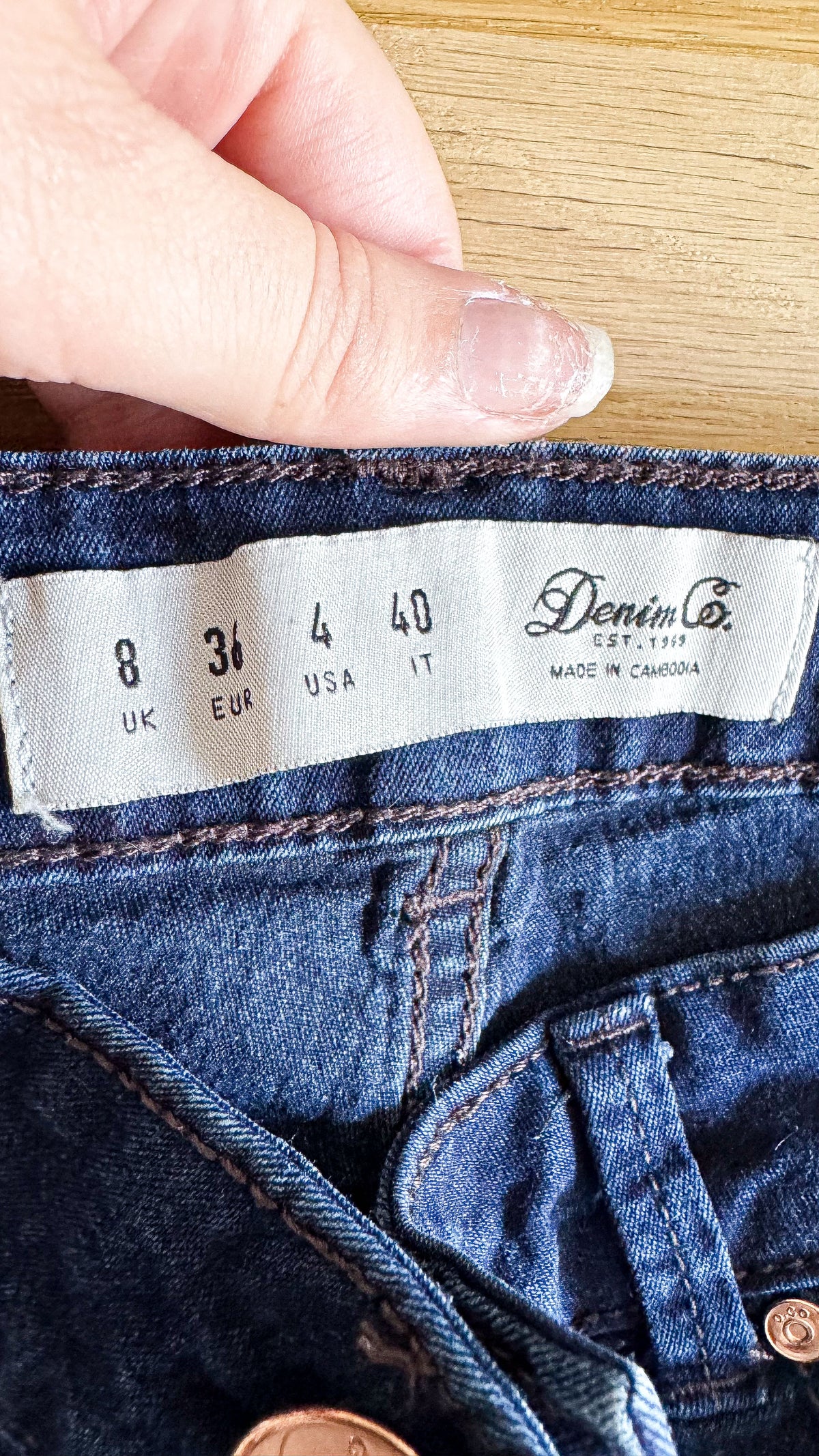 Jean bleu foncé coupe droite 36 - Denim Co