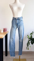 Jean Isa taille haute délavé clair 36 - Mango