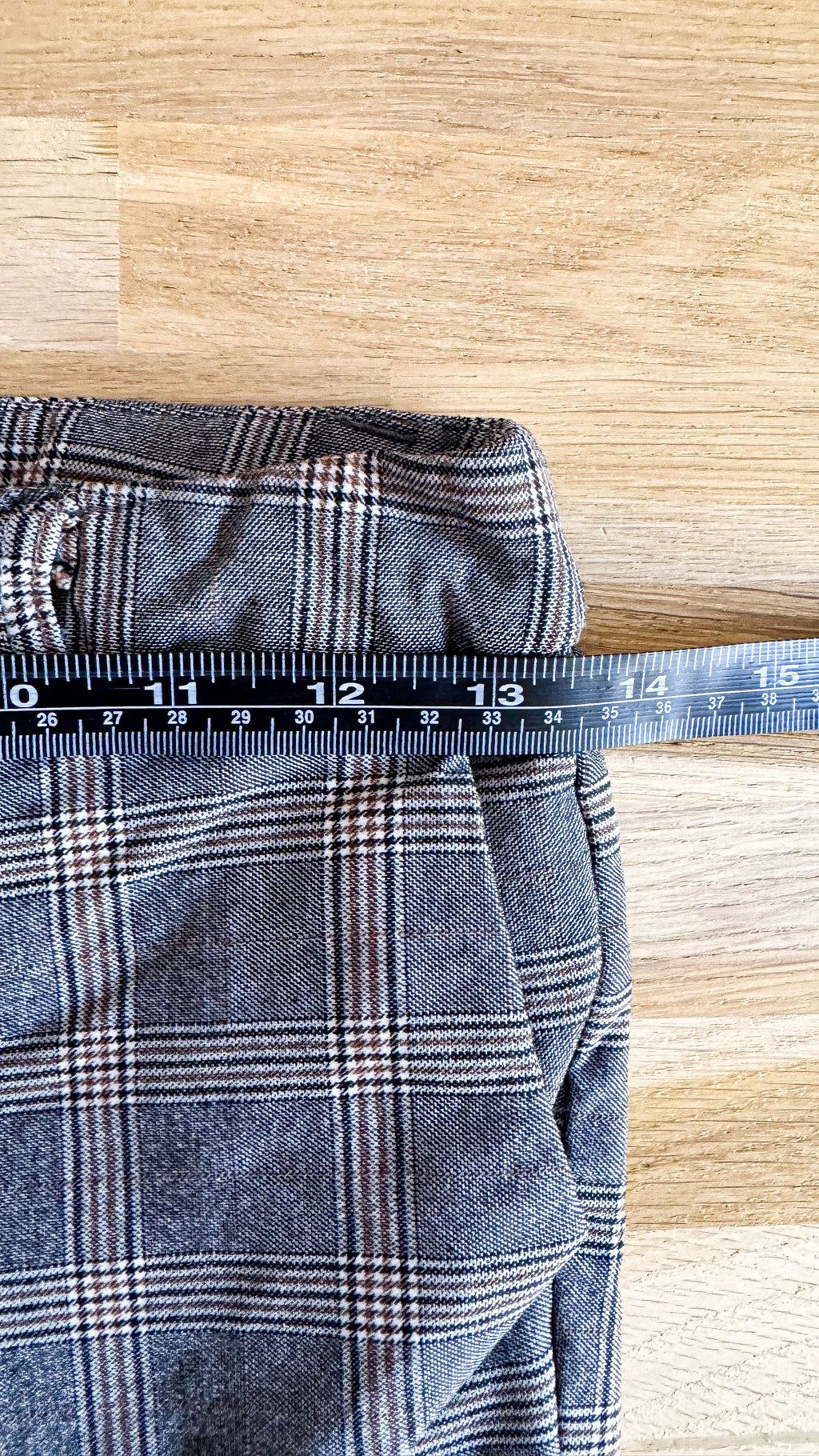Pantalon carreaux évasé 38 - Stradivarius