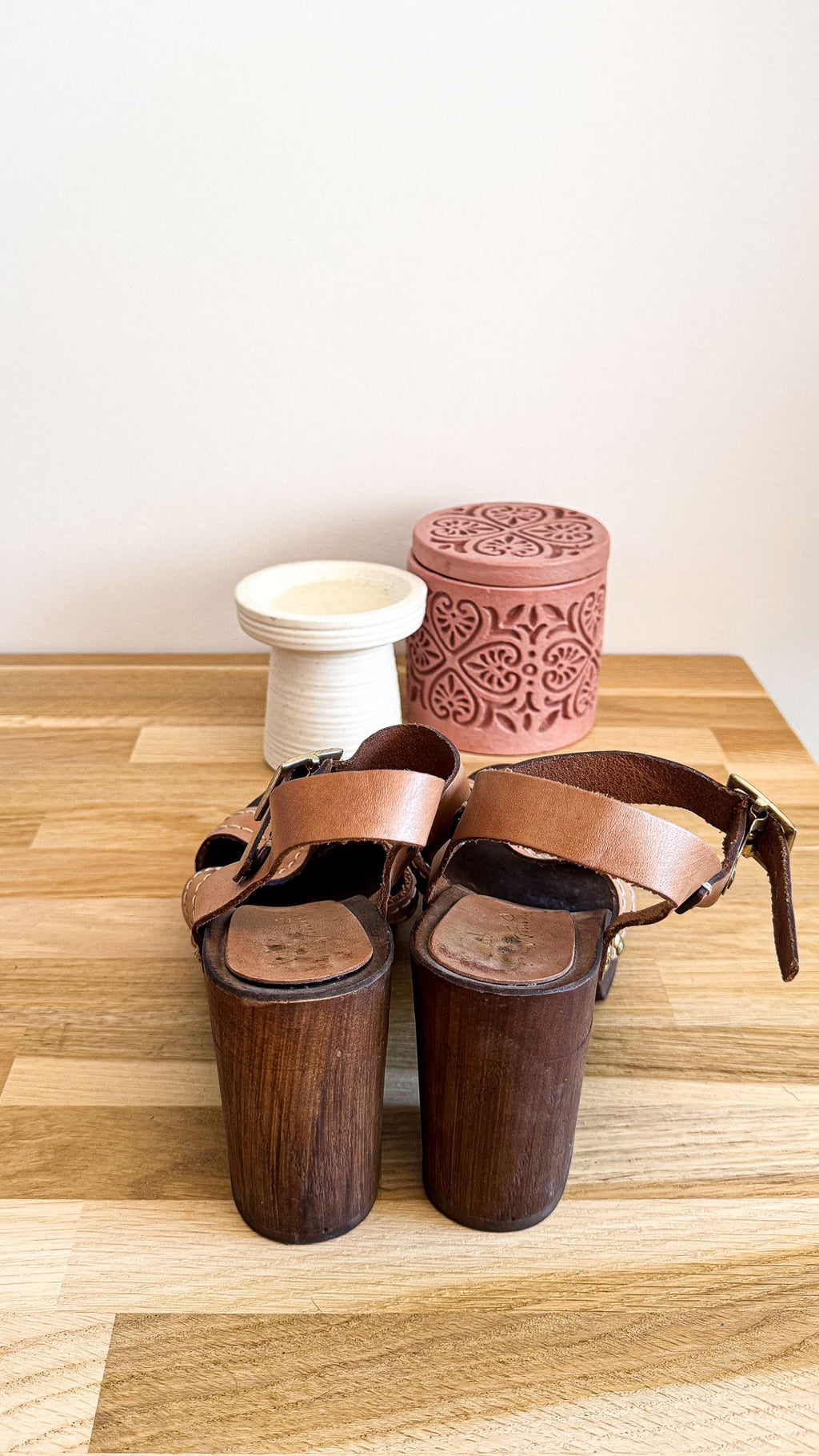 Sandales cuir talon bois tressé 37 - Mordi La Vita