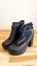 Bottines plateforme boucle noires 38 - Super Mode