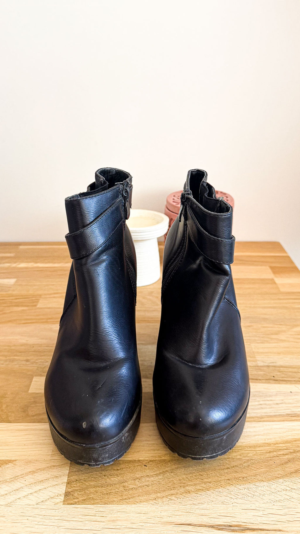 Bottines plateforme boucle noires 38 - Super Mode