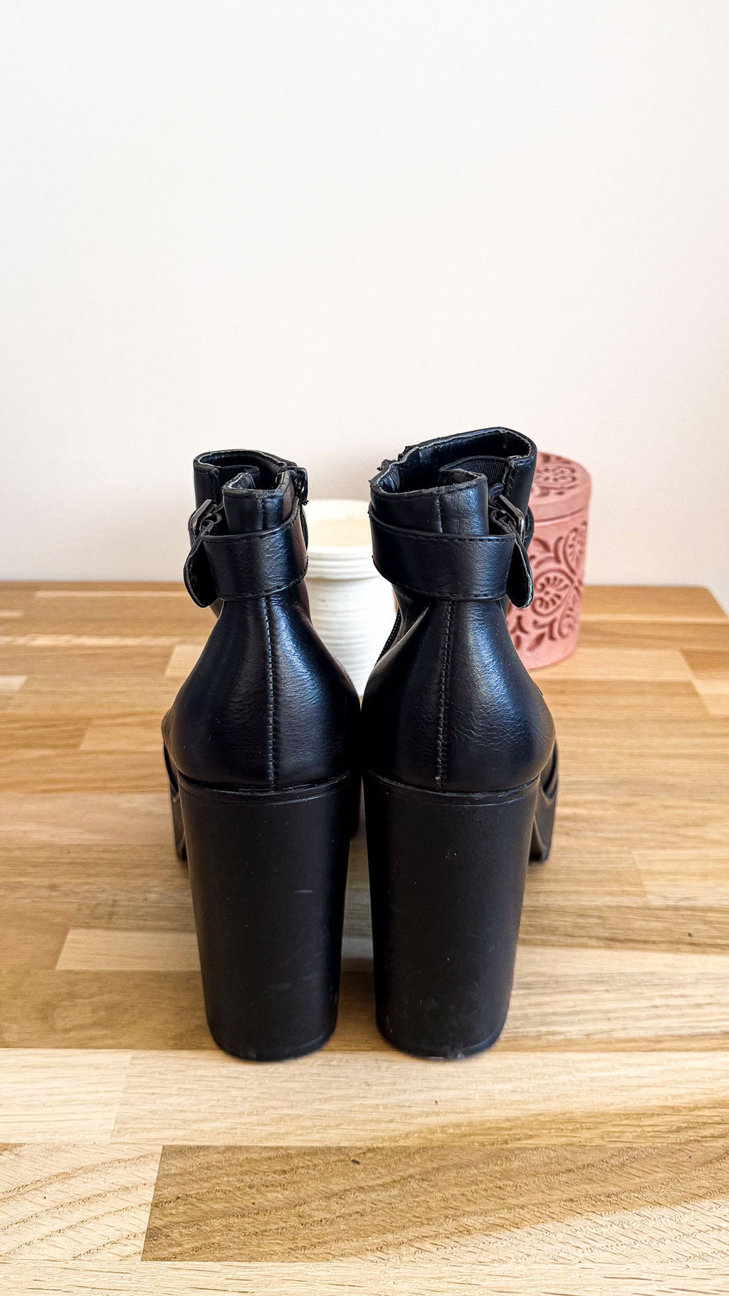 Bottines plateforme boucle noires 38 - Super Mode