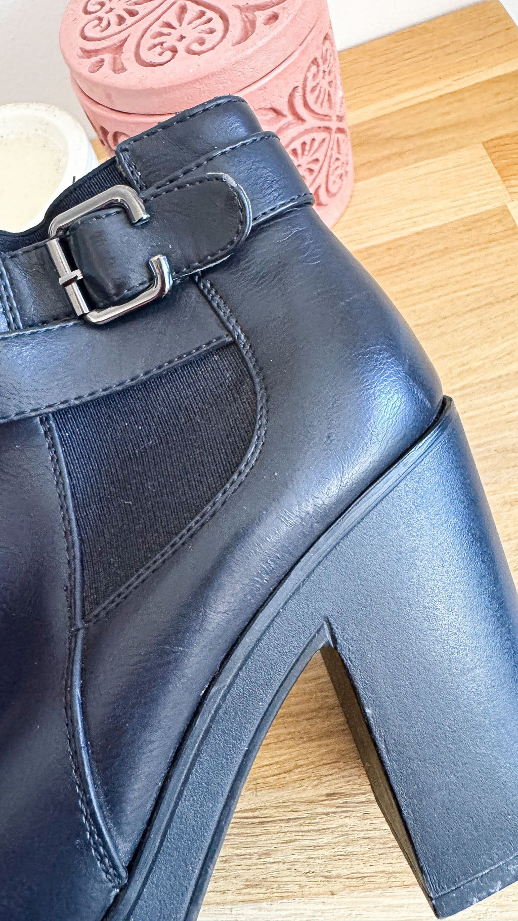 Bottines plateforme boucle noires 38 - Super Mode