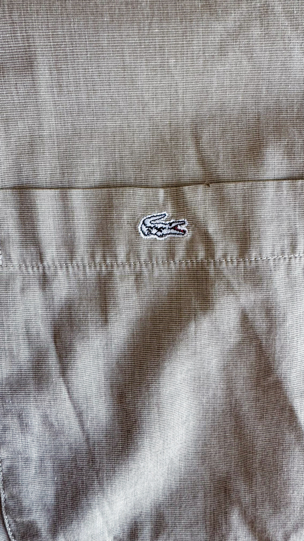 Chemise Lacoste homme beige taille 41 L coton