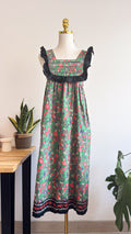 Robe longue fleurie vintage bohème XS/34