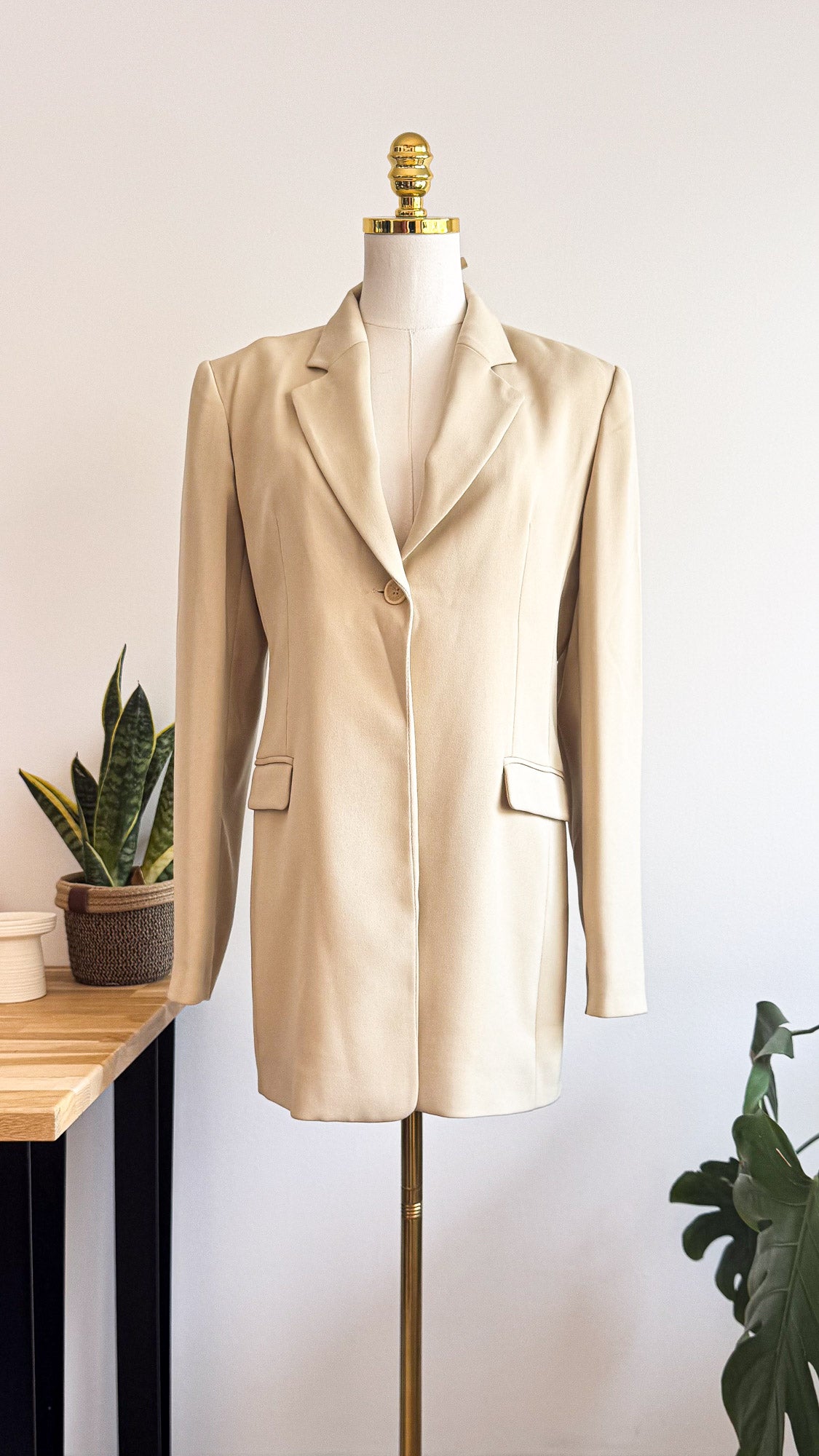 Blazer long Yumi Mazao beige taille 40 France