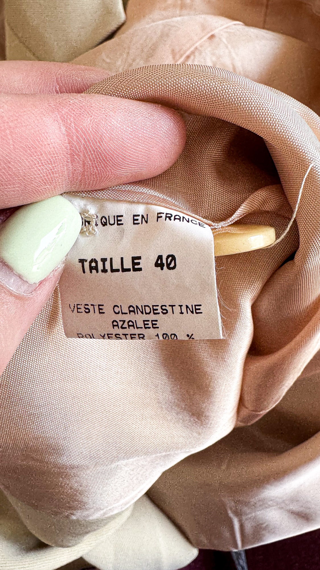 Blazer long Yumi Mazao beige taille 40 France