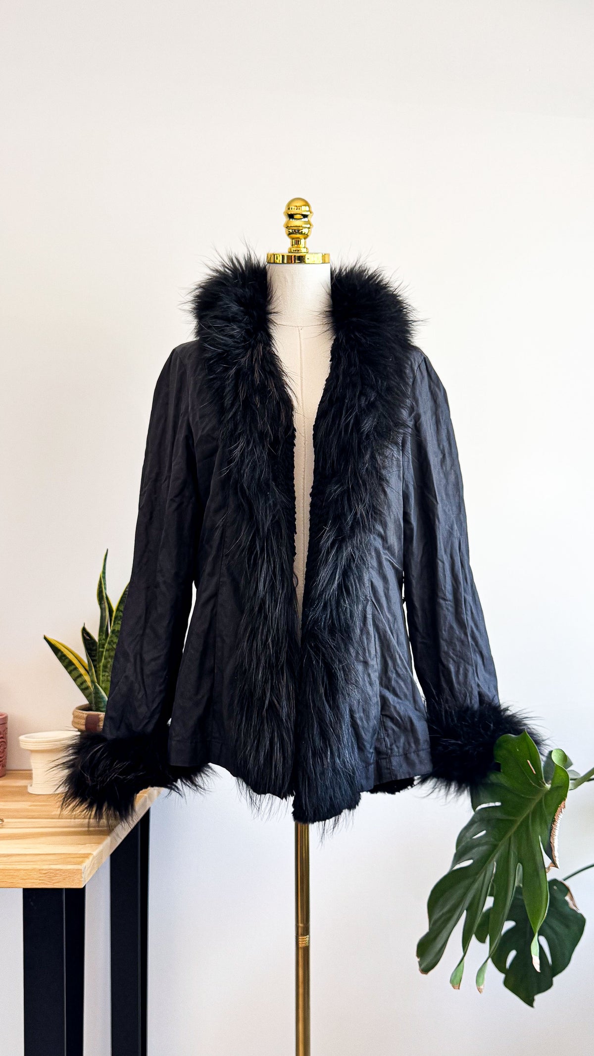 Veste fourrure Lederer Paris taille 40/42 noire vintage luxe