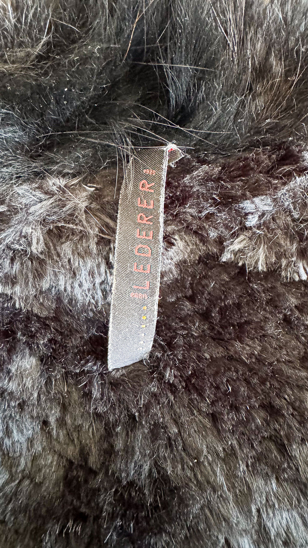 Veste fourrure Lederer Paris taille 40/42 noire vintage luxe