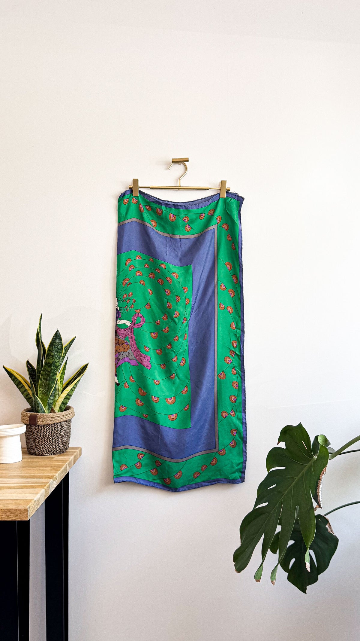 Foulard carré soie Opéra National de Paris vintage danseuse
