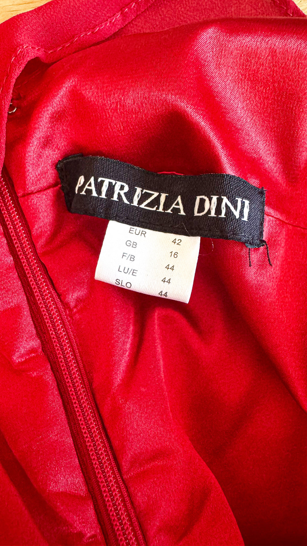 Robe soirée longue drapée rouge 44 - Patrizia Dini