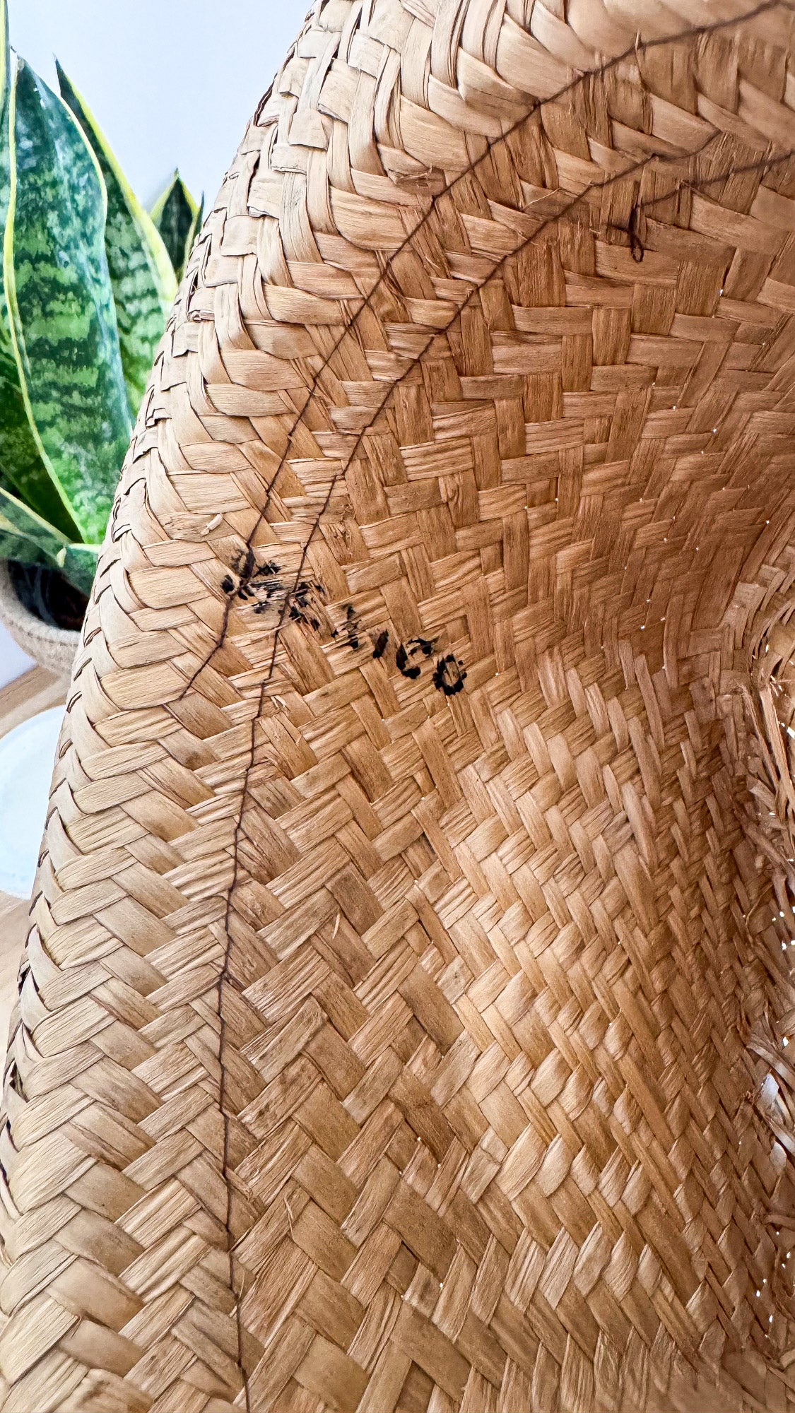 Chapeau paille façon panama fedora vintage Mexique