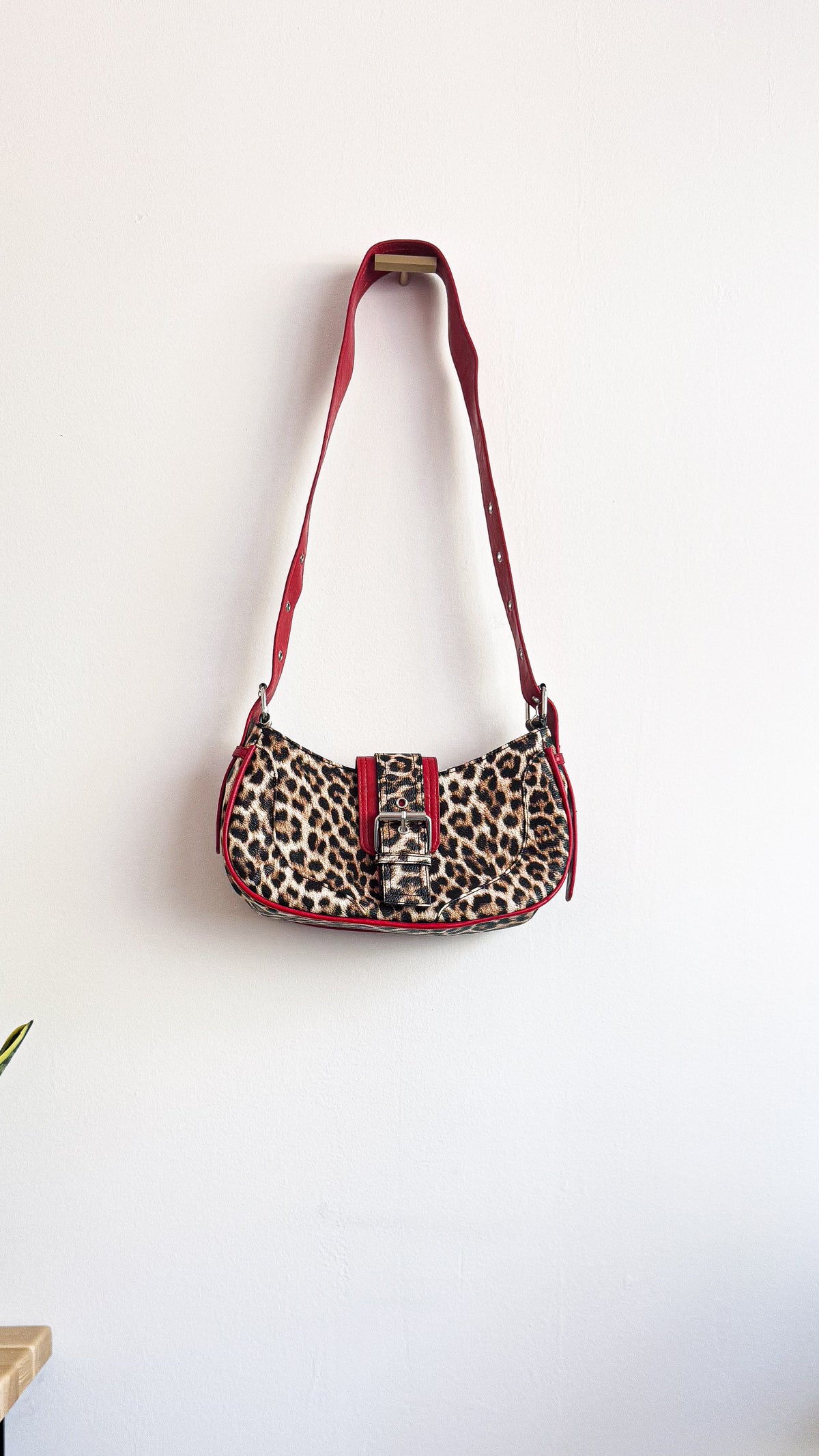 Sac baguette léopard rouge Jennyfer tendance Y2K neuf