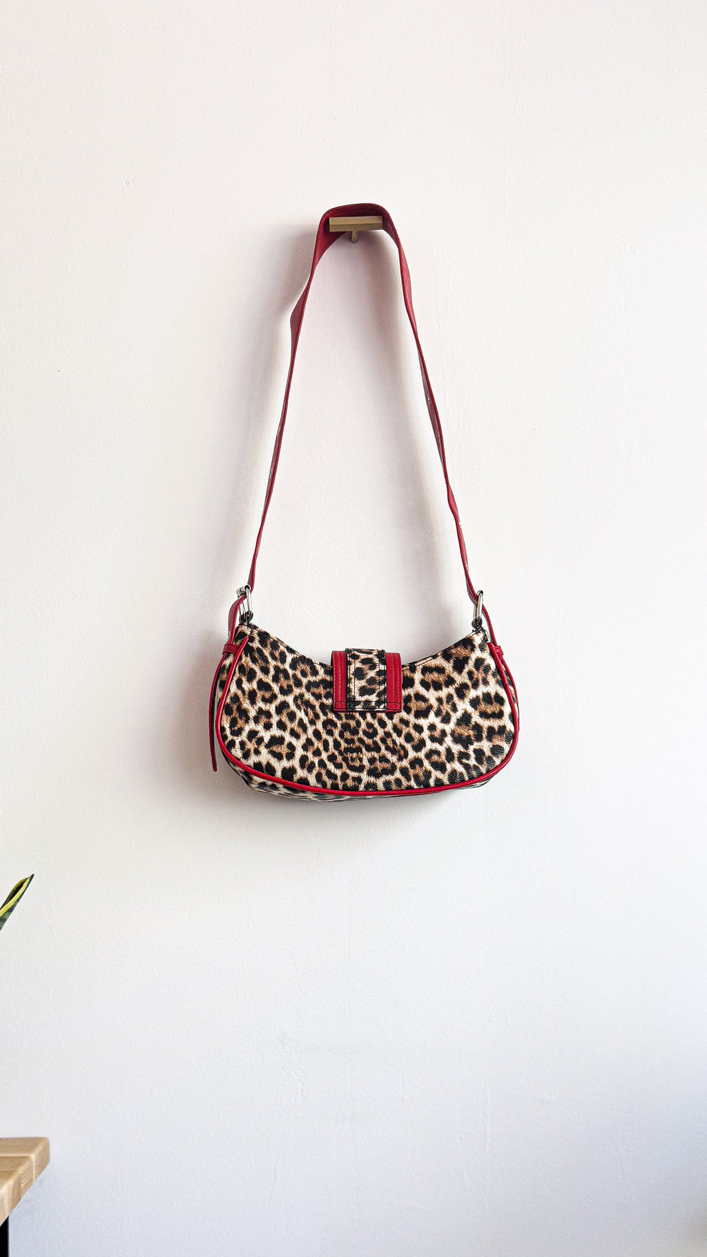 Sac baguette léopard rouge Jennyfer tendance Y2K neuf